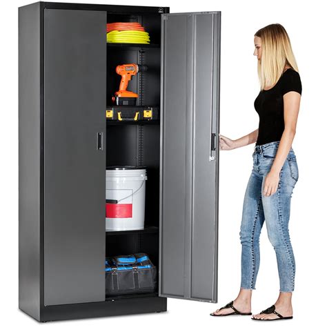 garage steel locking free standing storage cabinets|lockable floor standing storage cabinet.